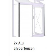 ACD  2 aluminium waterafvoerbuizen RAL 9005