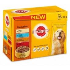 Pedigree Multipack Maaltijdzakjes Adult Favourites