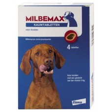 Milbemax Kauwtablet hond vanaf 5kg 28 g 4 stuks Kip