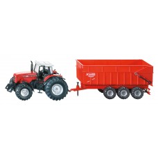 Massey Ferguson 8480 met 3-assige aanhanger 1:87